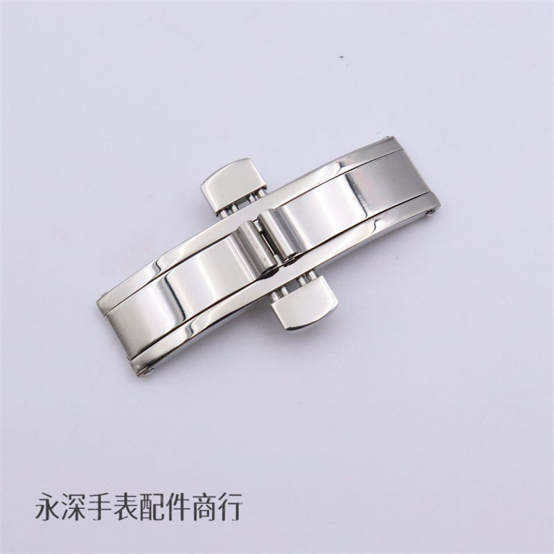 Watch Buckle Accessories Stainless Steel L2 Butterfly Buckle Double Press Foldableing Buckle Steel Belt Connecting Buckle Men'S And Women'S Watch Chain Buckle - Image 1